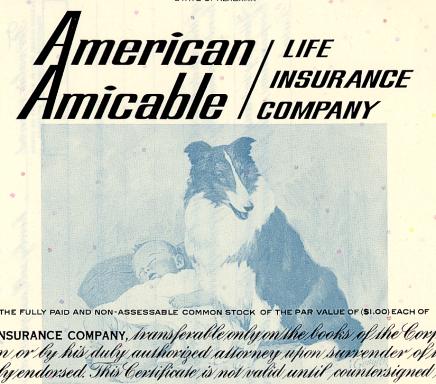 American Amicable Life Insurance Company (ALICO) Specimen - Alabama
